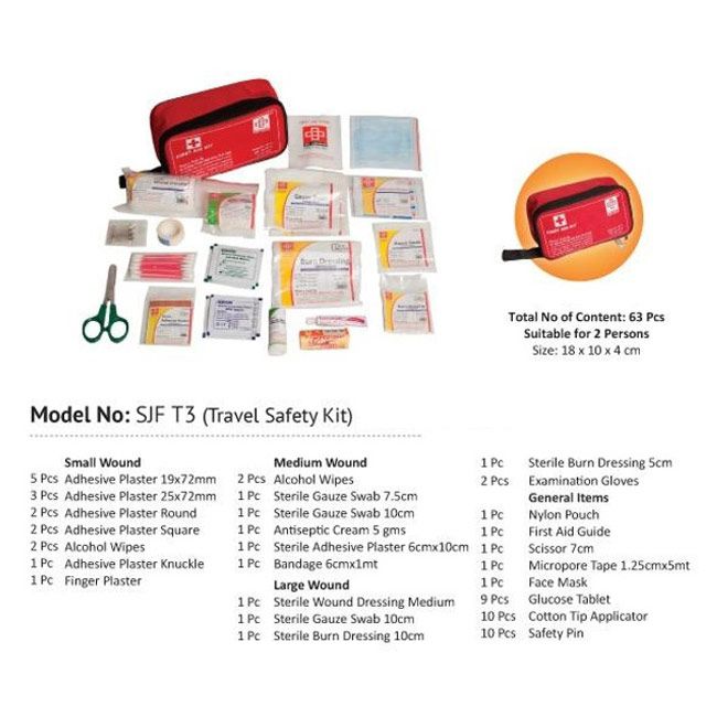 Red Nylon Travel Emergency Kit, Model Name/Number: SJF-T3 at Rs 359/piece  in Chennai