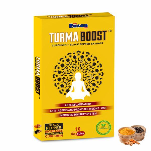 TurmaBoost Turmeric Curcumin (400 mg) & Piperine (5 mg) Extract 10 ...